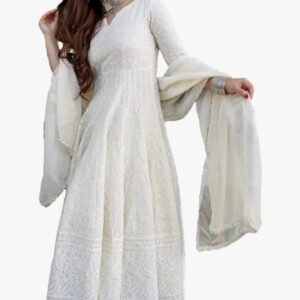 Noor Chikankari Anarkali Set
