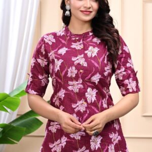 Mulberry Blossom Floral Kurti