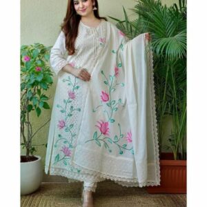 Gulzar Hand-Painted Cotton Suit Set